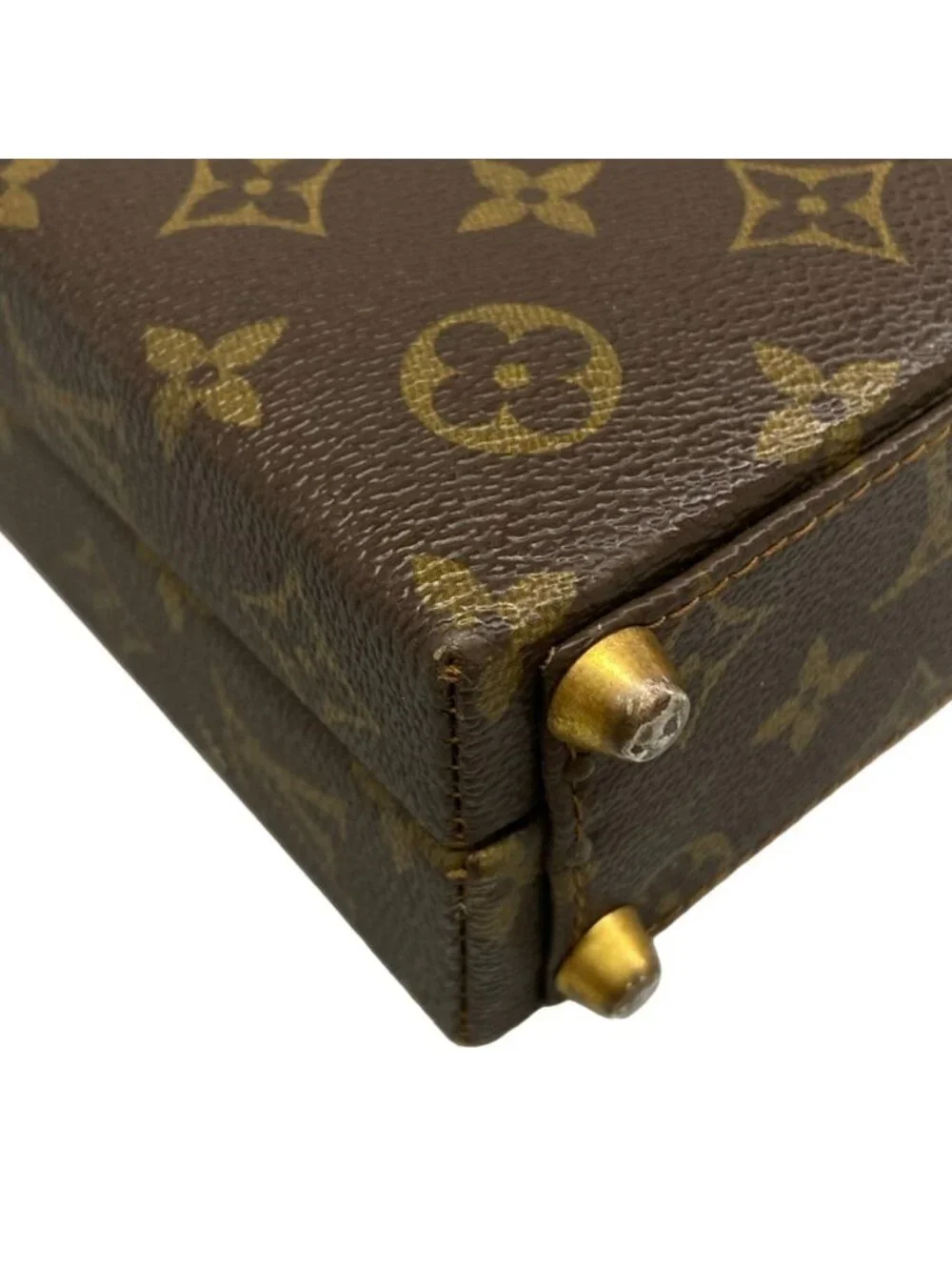Louis Vuitton Attache Case Monogram Vertical Lock Number Handbag